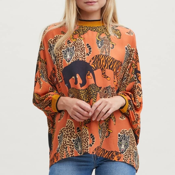 Anthropologie Tops - HTF Anthropologie Zaniya Menagerie Top